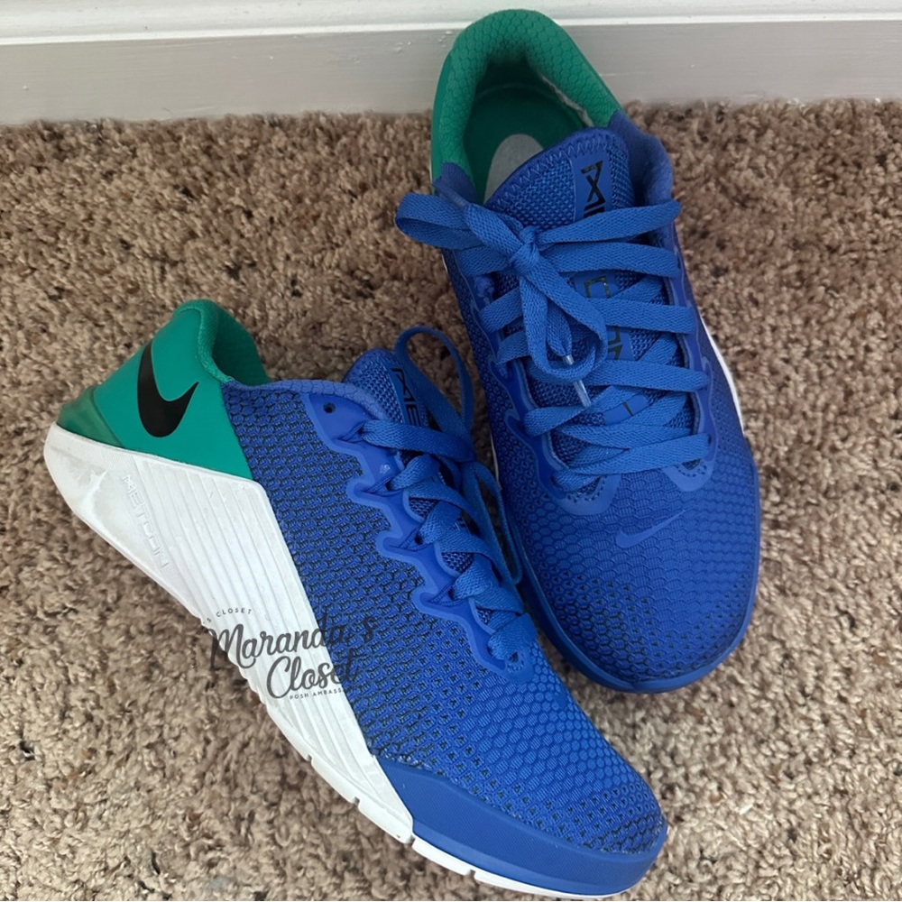 Nike Metcon 5 Blue/White/Green Men’s 6.5/Women’s 8